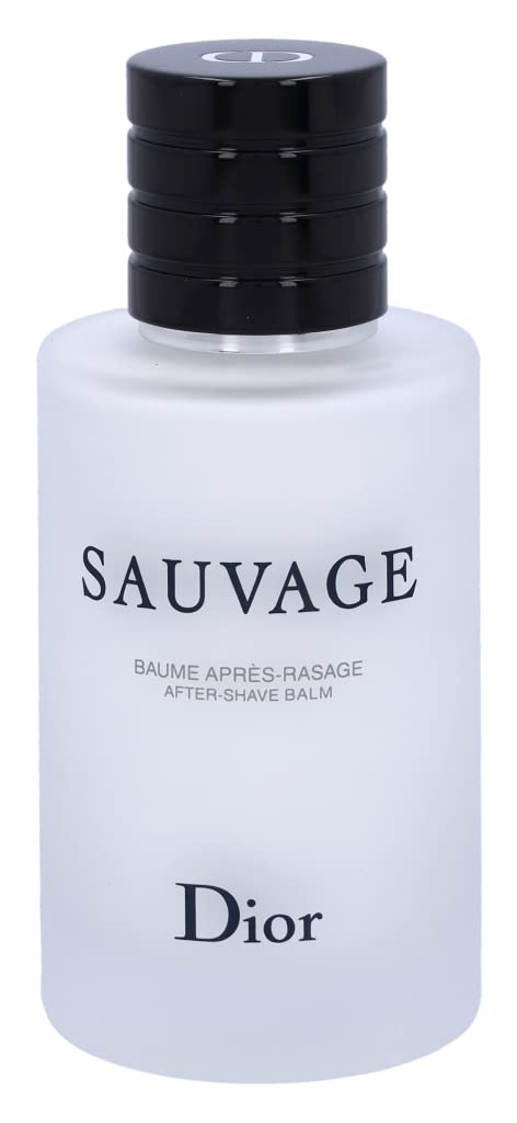 Dior Sauvage balm packaging showcases luxury design and a quick post-shave hydration routine.