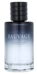 Dior Sauvage aftershave bottle pours a hint of fragrance for daily wear.