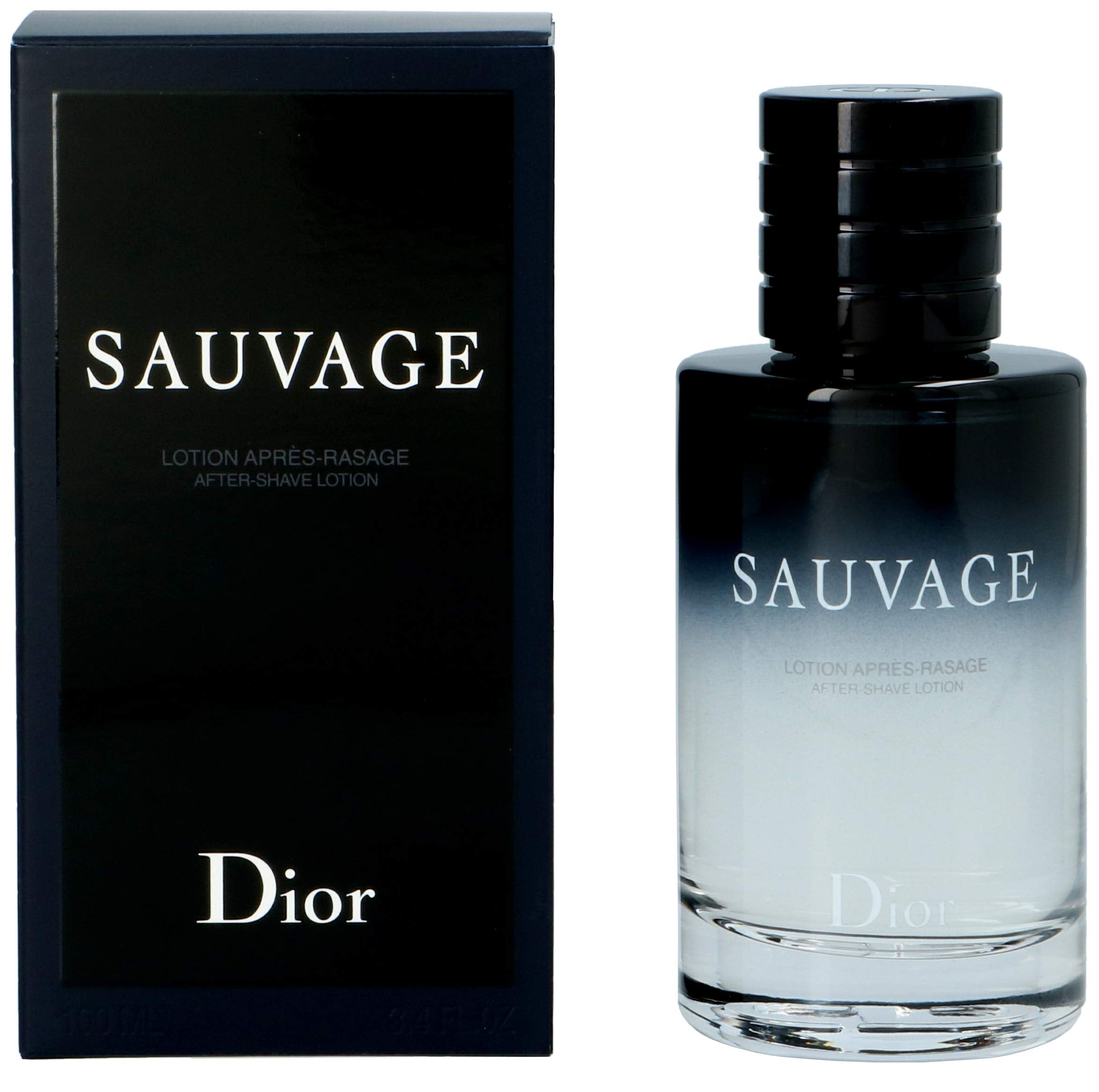 Dior Sauvage bottle label closeup highlights typography and scent identity.