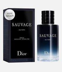 Dior Sauvage Eau Forte Mini Splash bottle—compact travel fragrance for on-the-go scent
