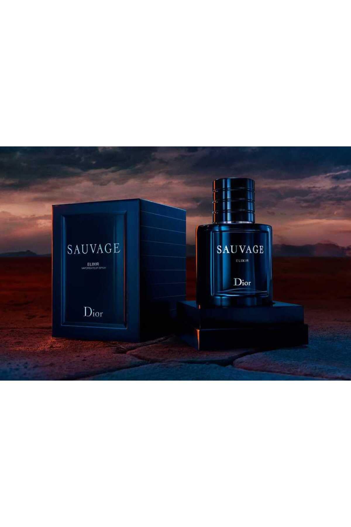 Dior Sauvage Elixir atomizer-closeup highlights precise spray for confident wear