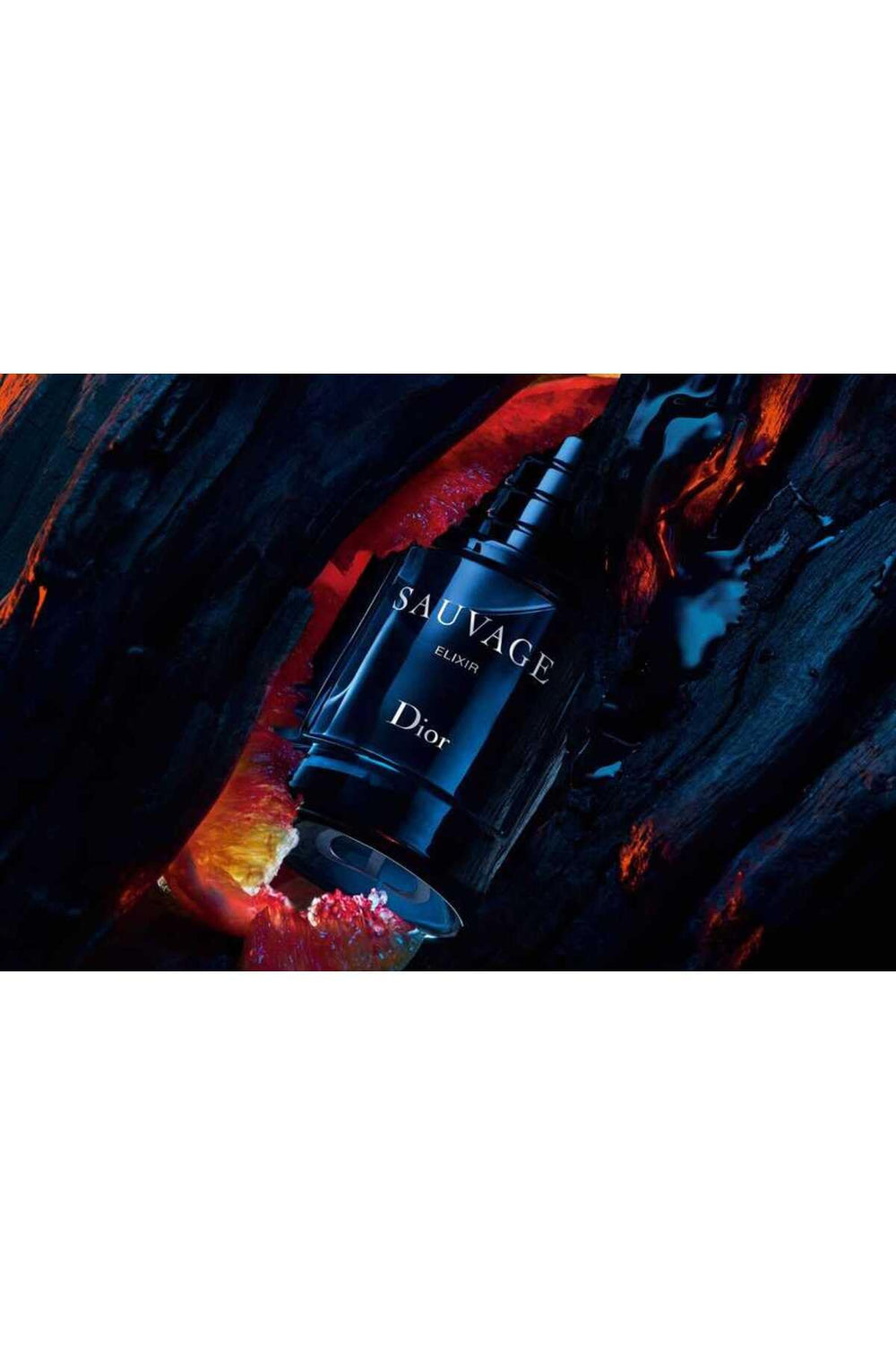 Dior Sauvage Elixir bottle-3d-view suggests luxe packaging and signature scent