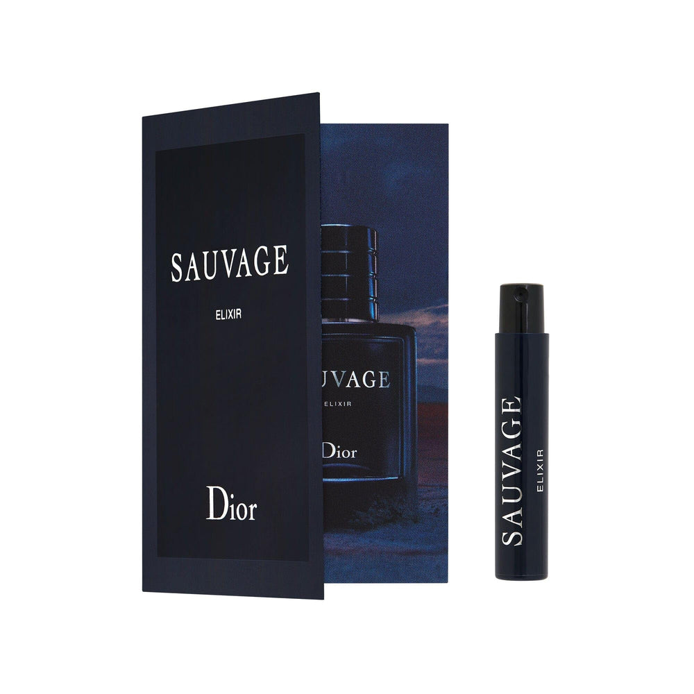 Dior Sauvage Elixir travel vial for on-the-go fragrance sampling and testing