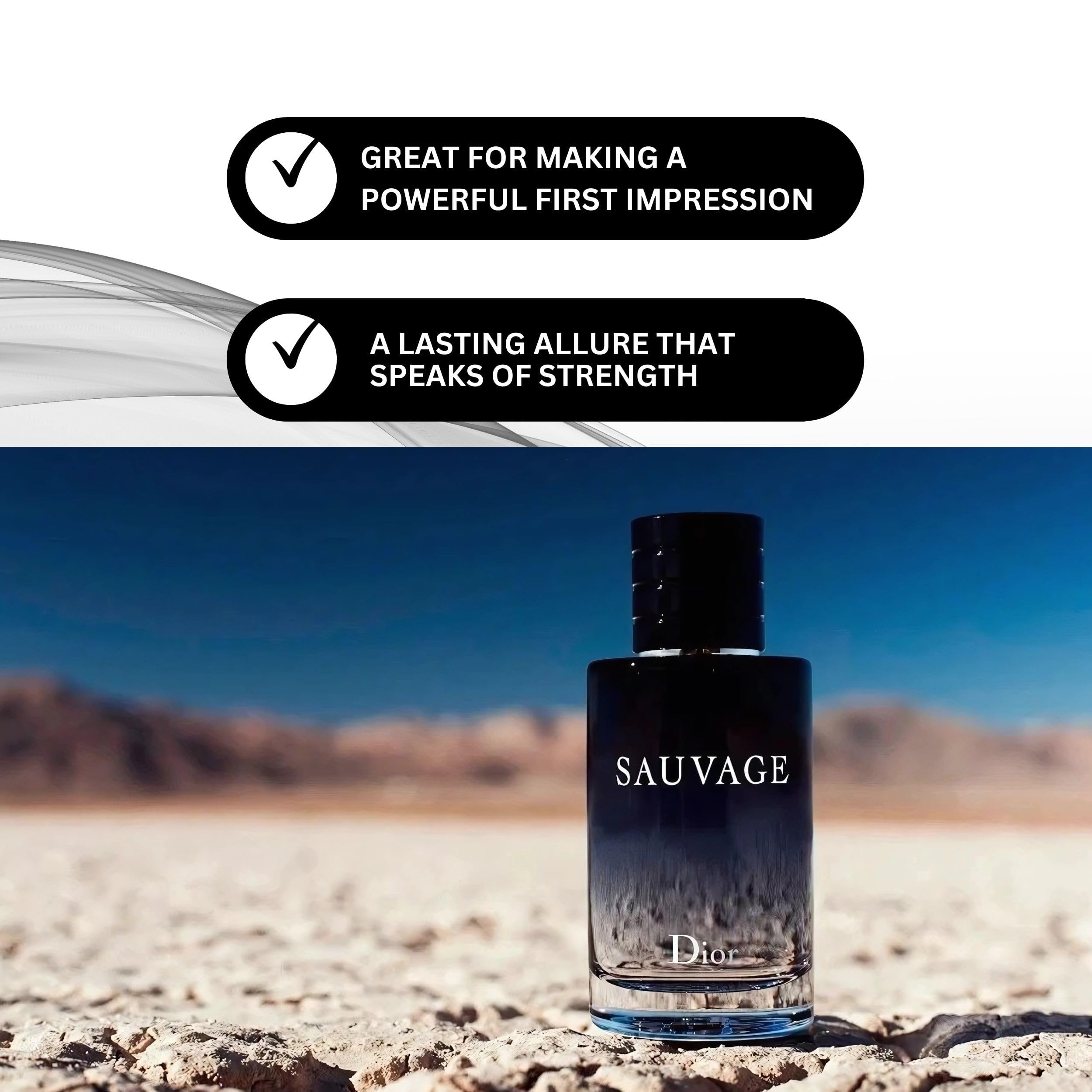 Dior Sauvage mini bottle cap close-up, easy to carry for daily wear