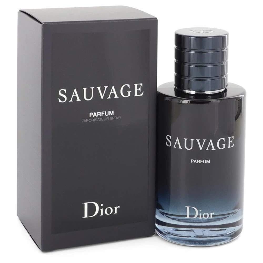 Dior Sauvage Parfum Spray 2oz bottle front view for daily wear and confident presence.