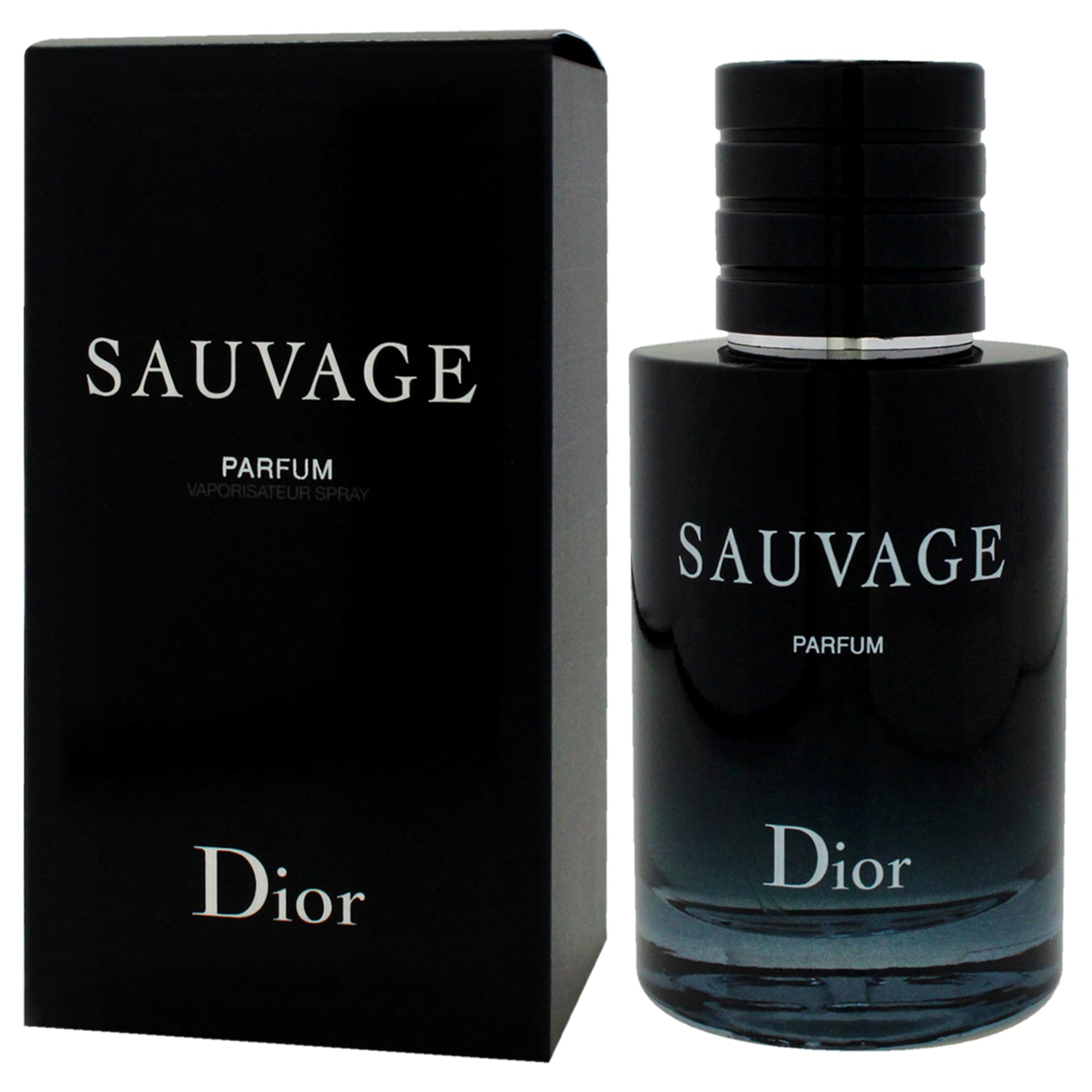 Dior Sauvage Parfum spray action, releasing refreshing aroma.
