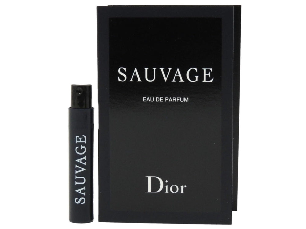 Dior Sauvage 1ml vial for on-the-go fragrance testing and preview before purchase.