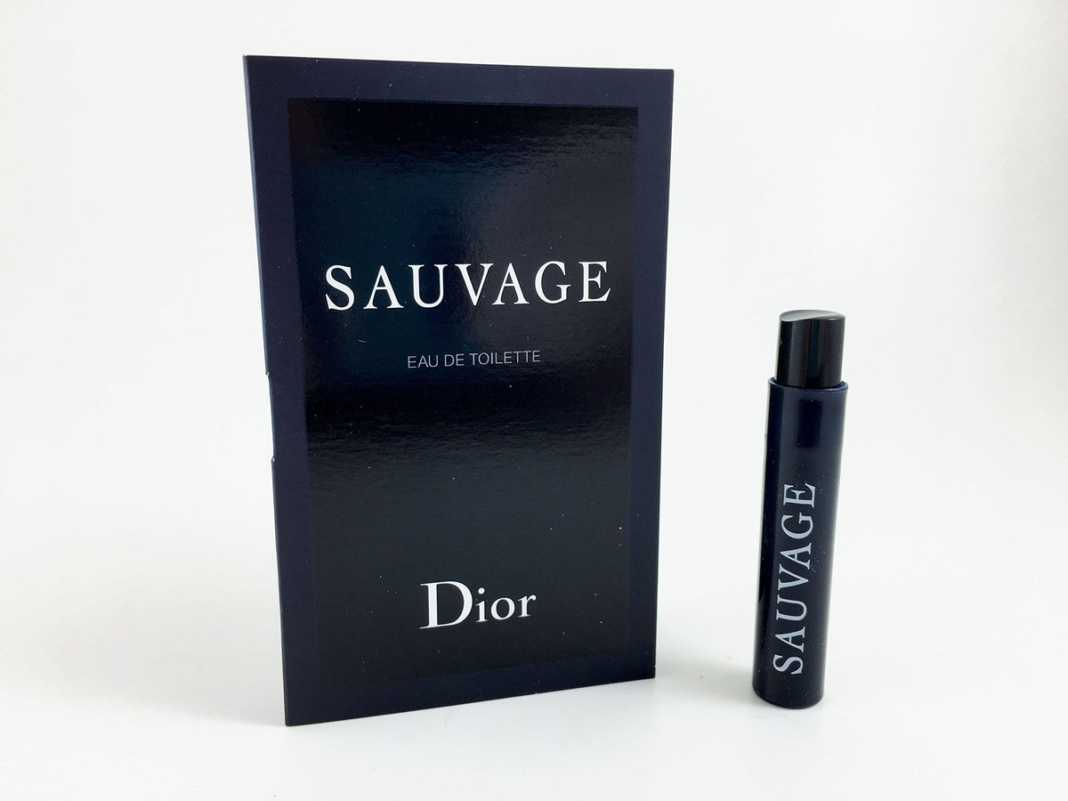 Dior Sauvage sample vial for on-the-go fragrance, ideal for quick freshening and scent exploration.