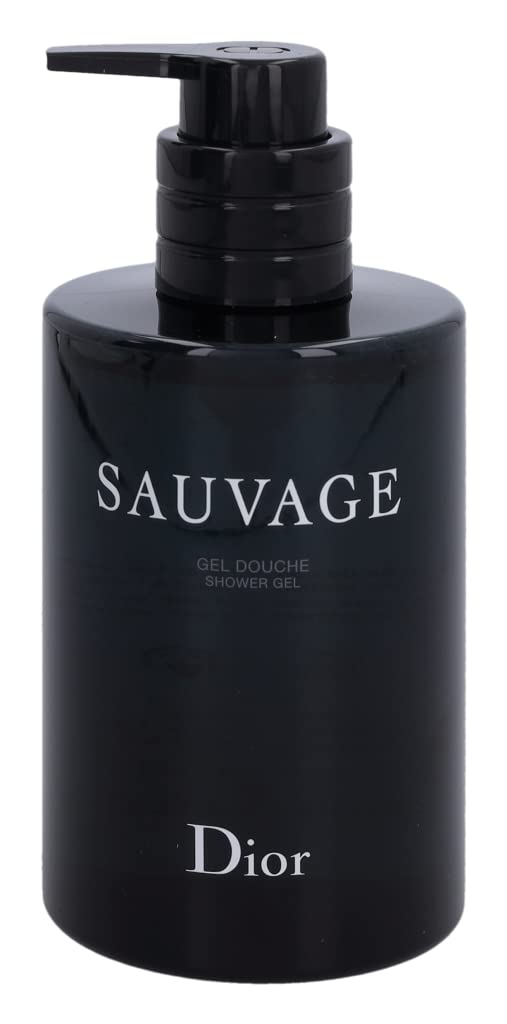 Dior Sauvage shower gel foam forms a creamy lather for a soothing rinse.
