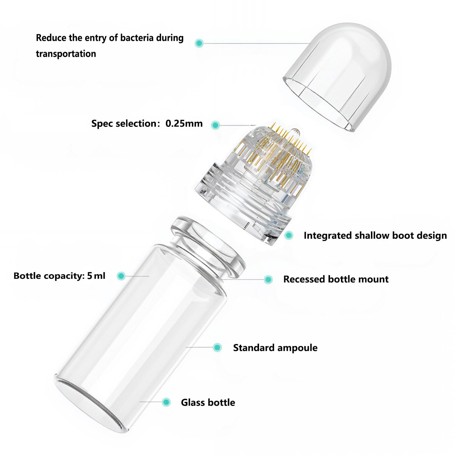 Diougens Lee 5ml glass bottle ready for lightweight serum on-the-go applications
