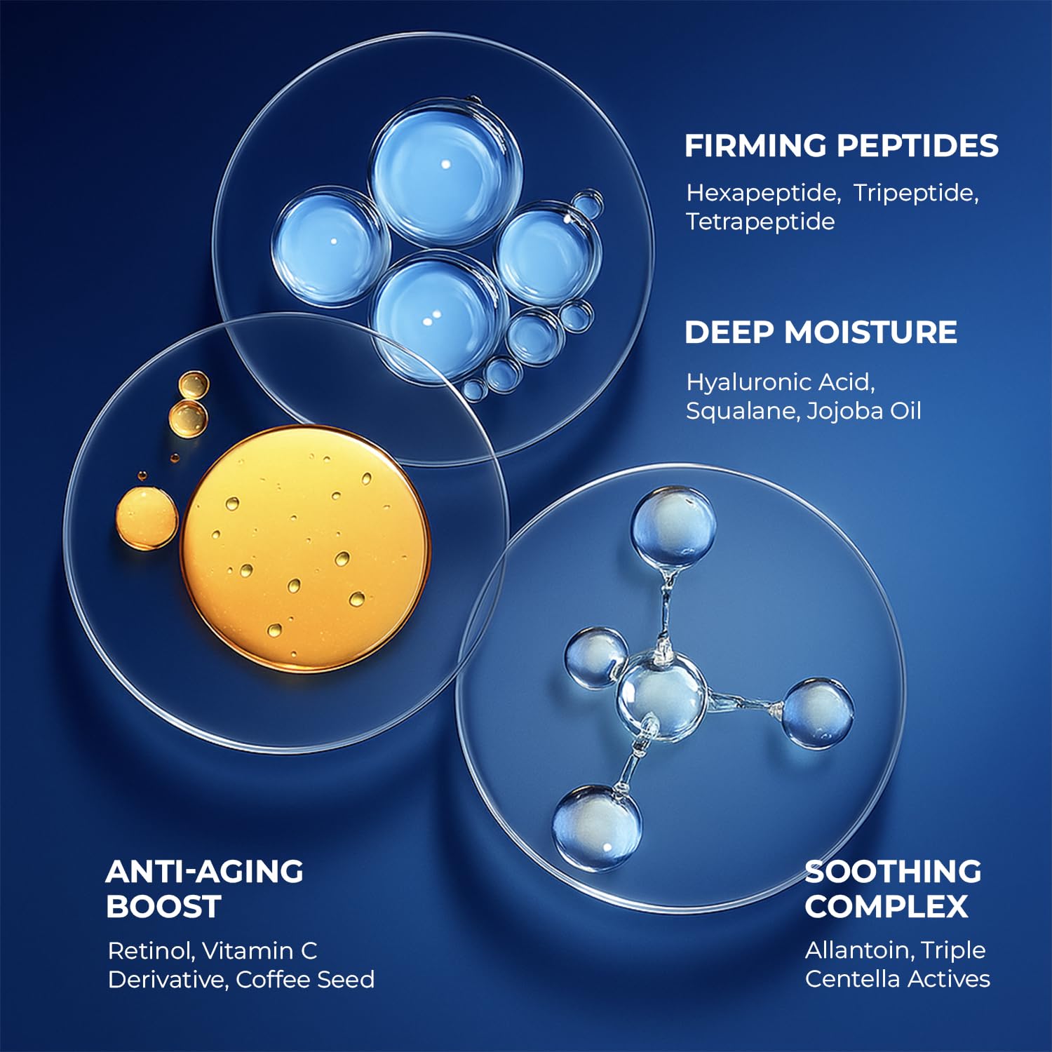 DIPSEVEN peptide-firming boost close-up demonstrates firmness support.
