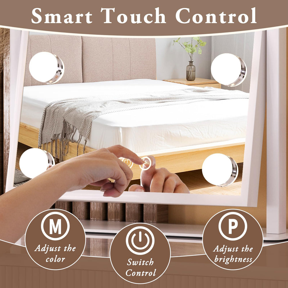 Dirket vanity mirror 360 degree rotation for flexible viewing angles