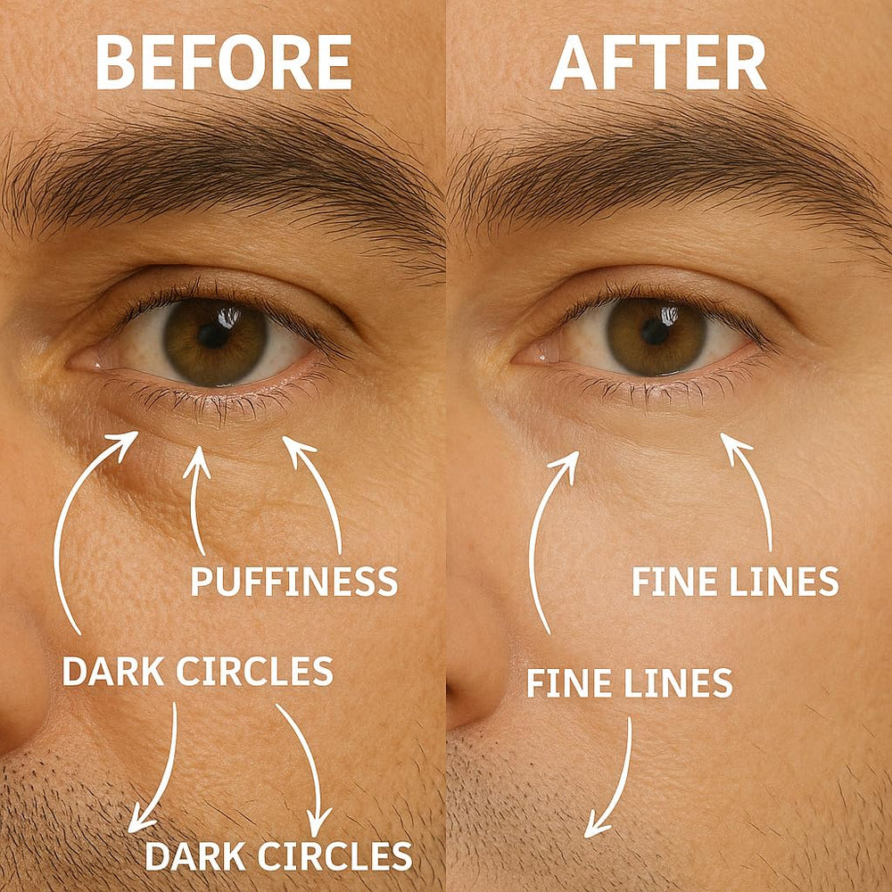 Disco Men's Eye-Stick travel-size shows compact, on-the-go eye care for busy mornings