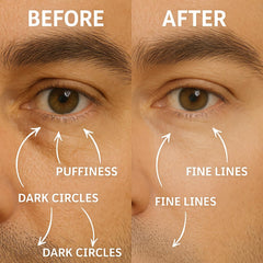 Disco Men's Eye-Stick travel-size shows compact, on-the-go eye care for busy mornings