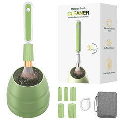 Ditefun electric makeup brush cleaner machine front view showing clean results