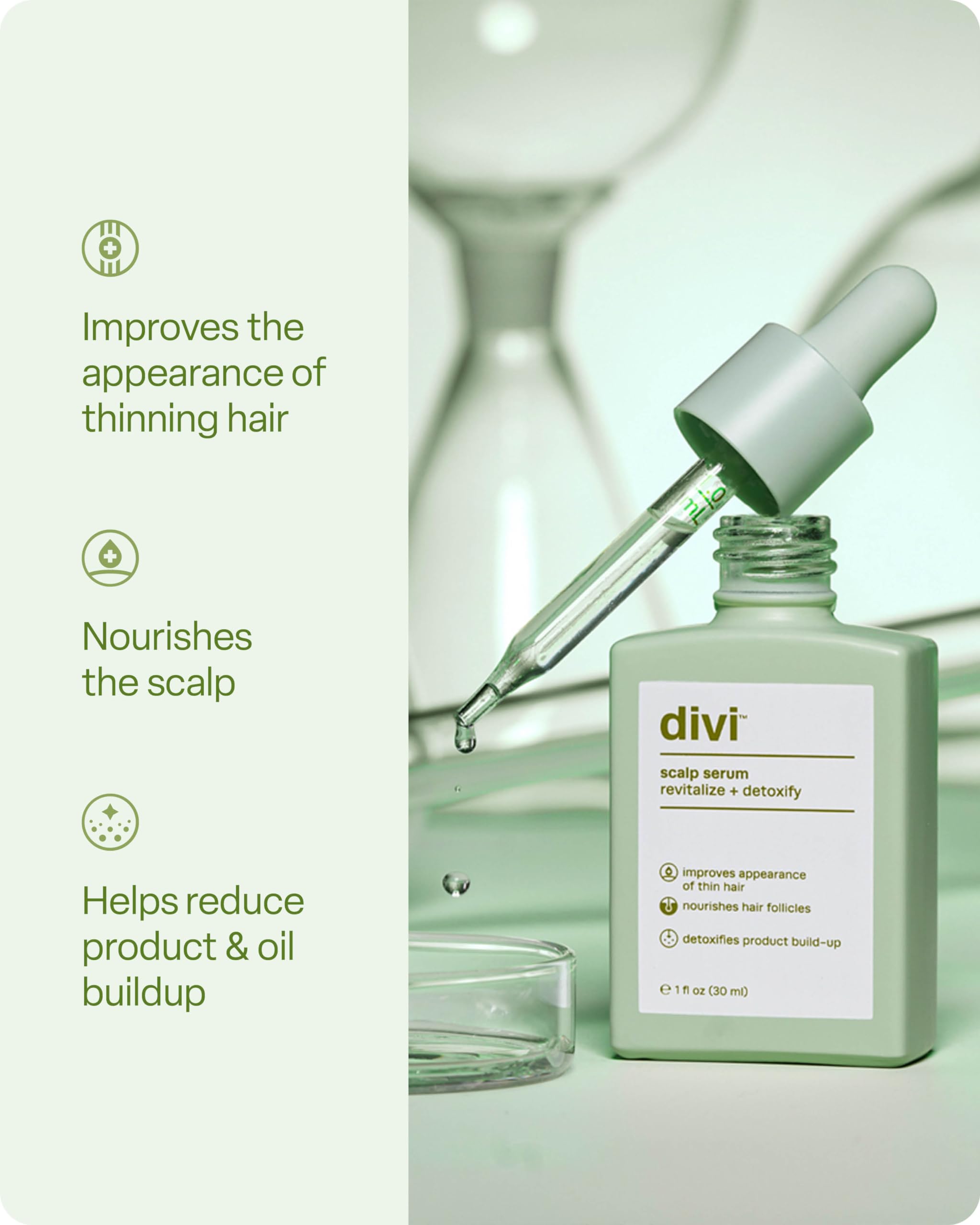 Divi Hair Vitamins bottle ready for daily nourishment routine.
