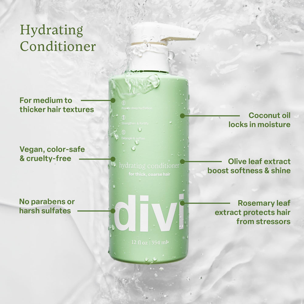 Divi Hydrating Natural oils botanical extracts nourish strands during wash