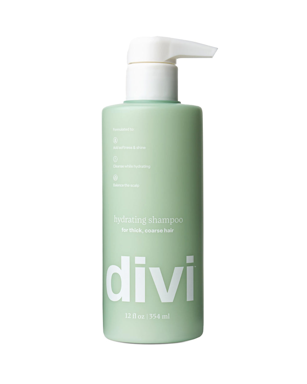 Divi Hydrating Shampoo bottle front for daily refreshing cleanse and scalp balance.