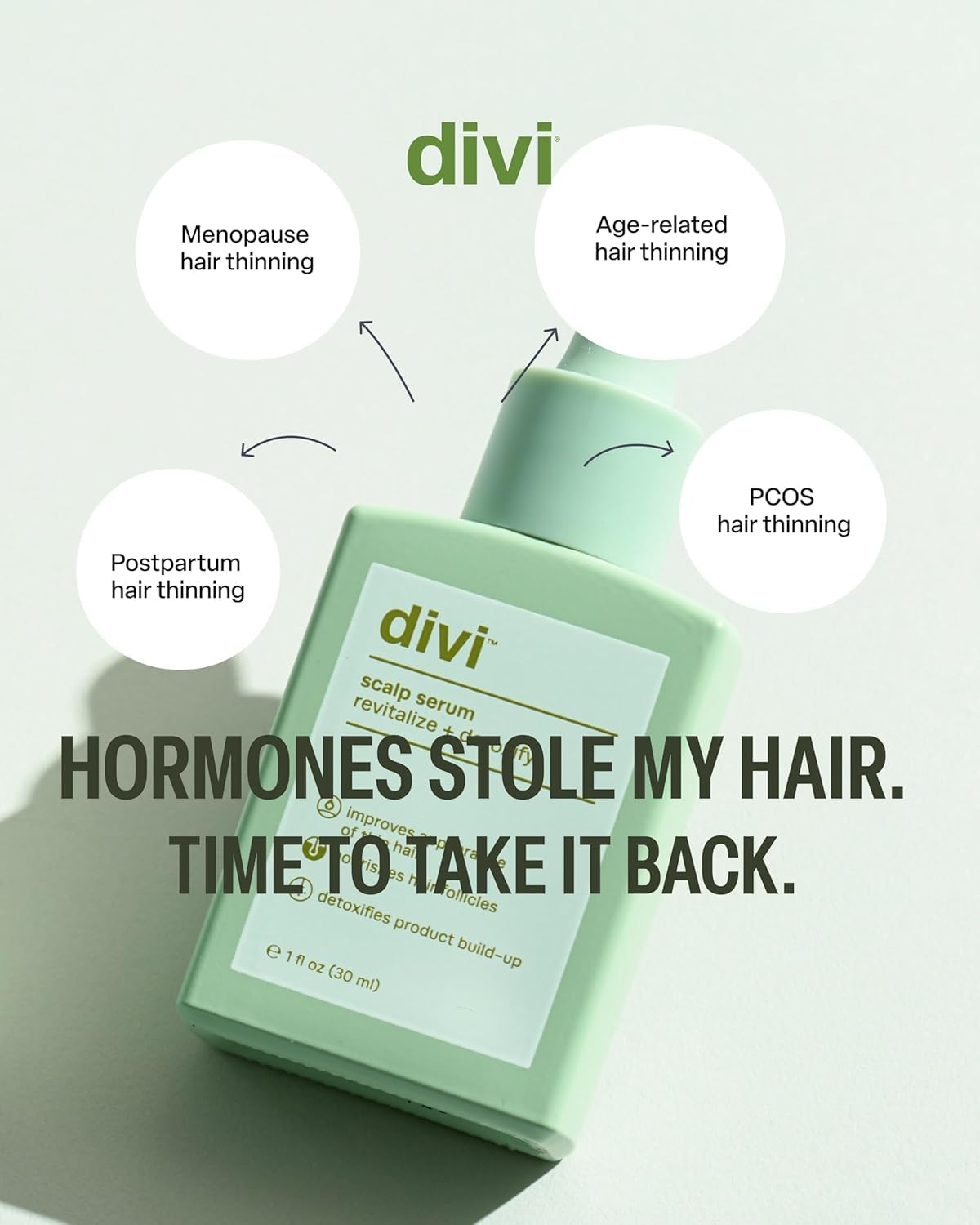 Divi Scalp Serum cooling sensation on scalp during application.