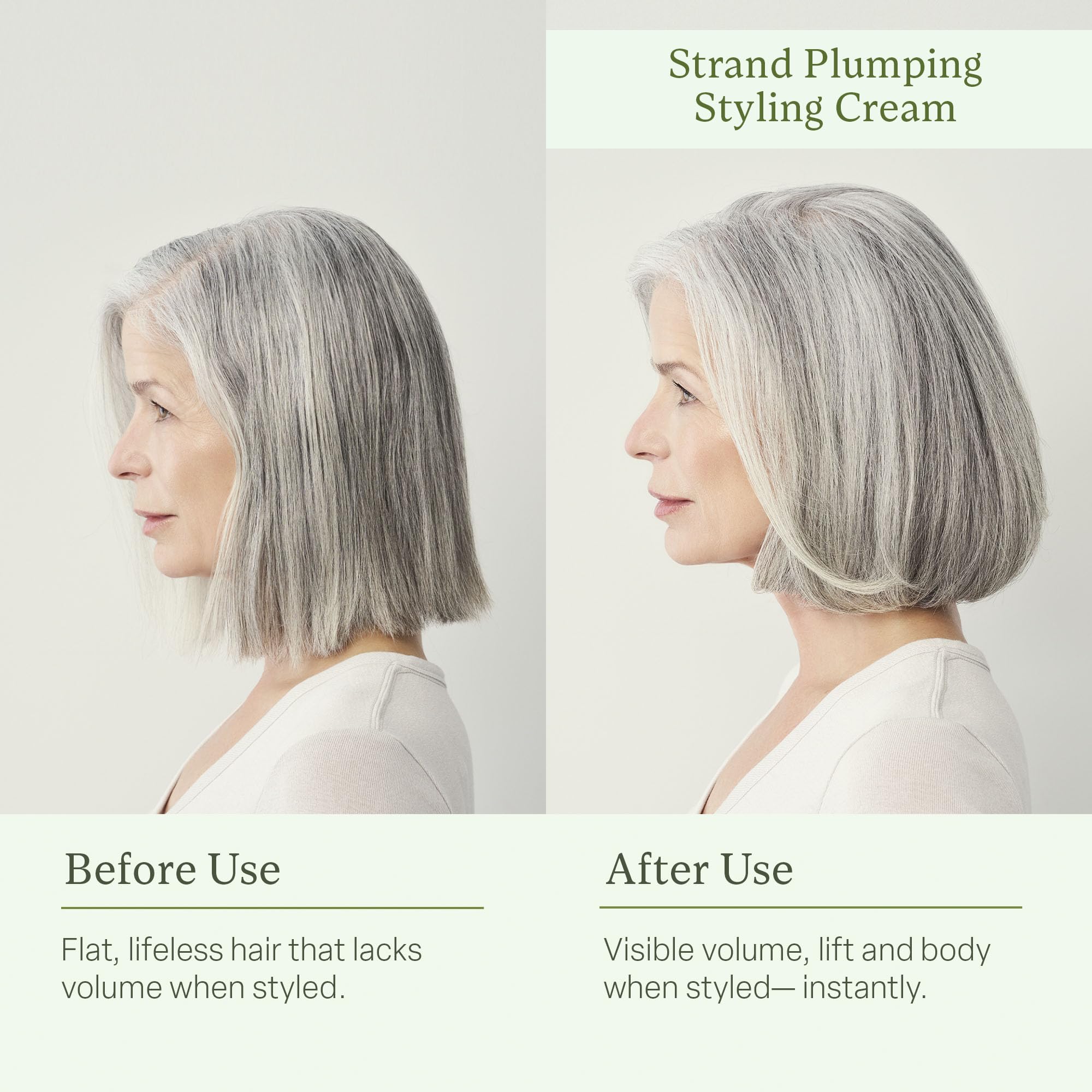 Divi Strand Styling Cream close-up on frizz-smoothed, sleek strands.