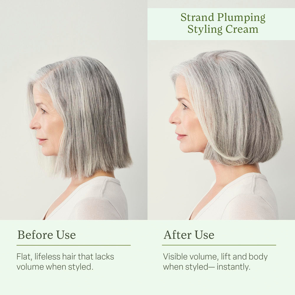 Divi Strand Styling Cream close-up on frizz-smoothed, sleek strands.
