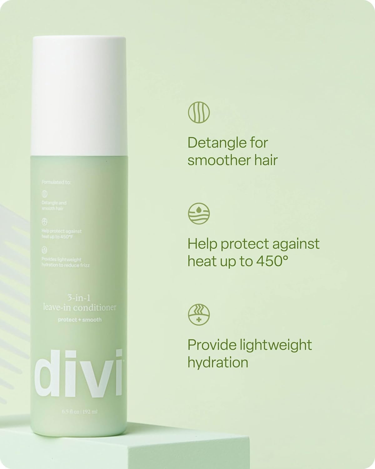 Divi towel-dried hair midlength close-up ready for styling