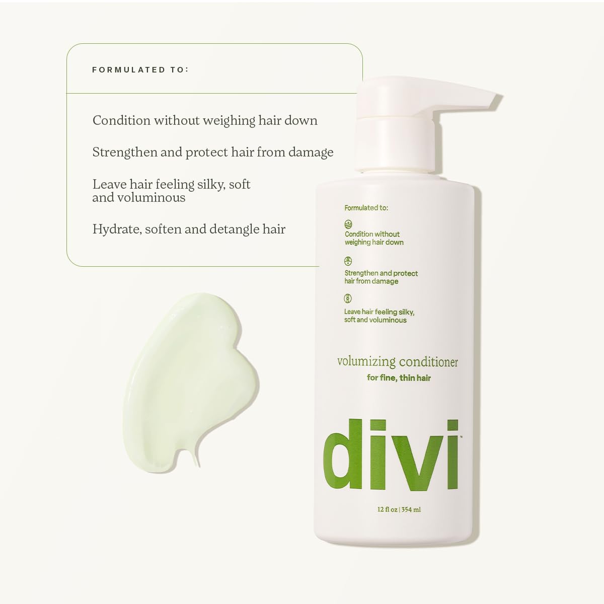 Divi volumizing conditioner after use shows bouncy movement and lift