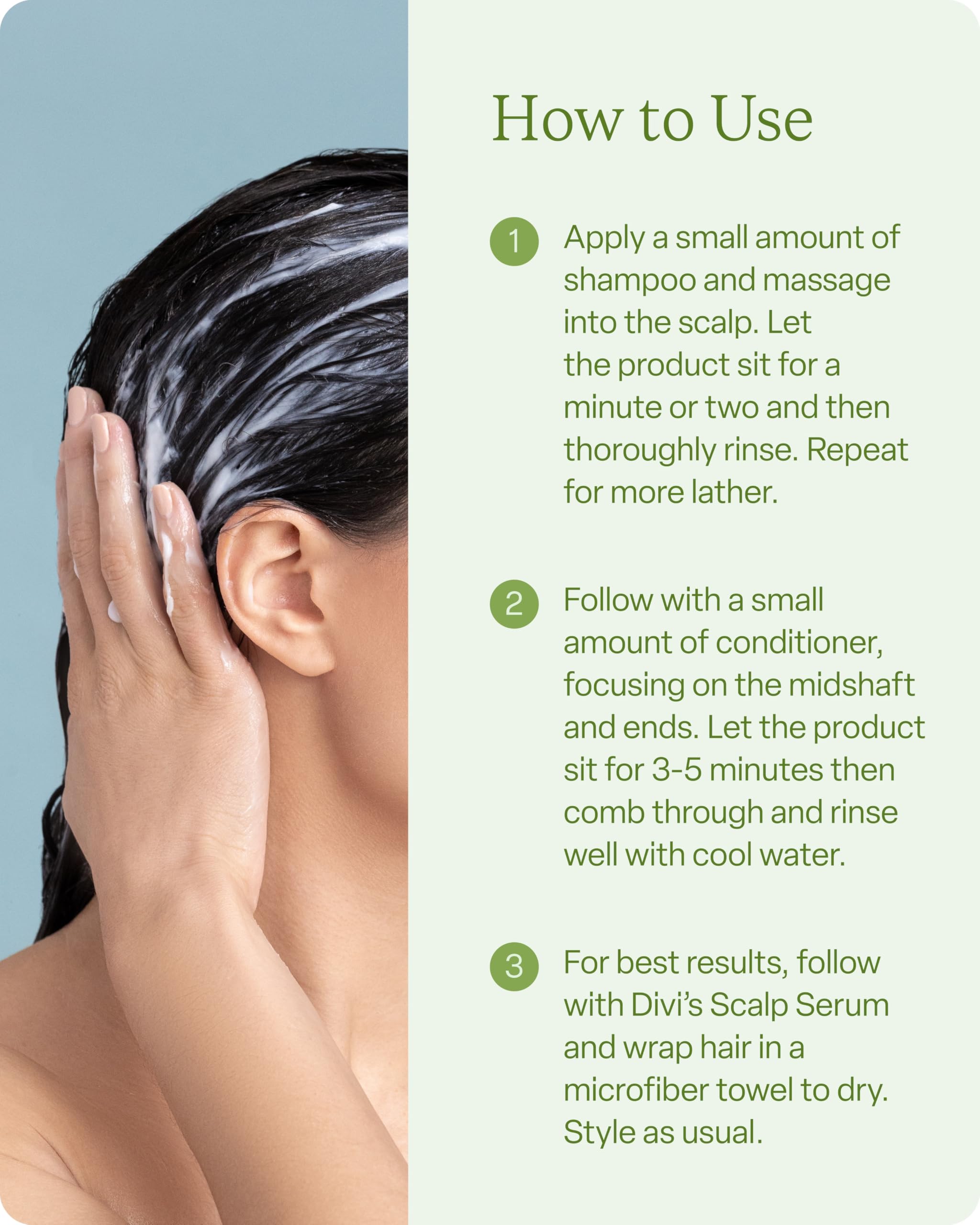 Divi scalp balance with green tea scene in use