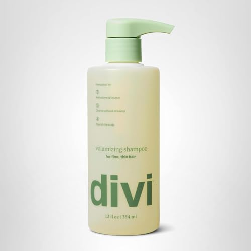 Divi volumizing shampoo fragrance-free bottle on towel for sensitive scalps