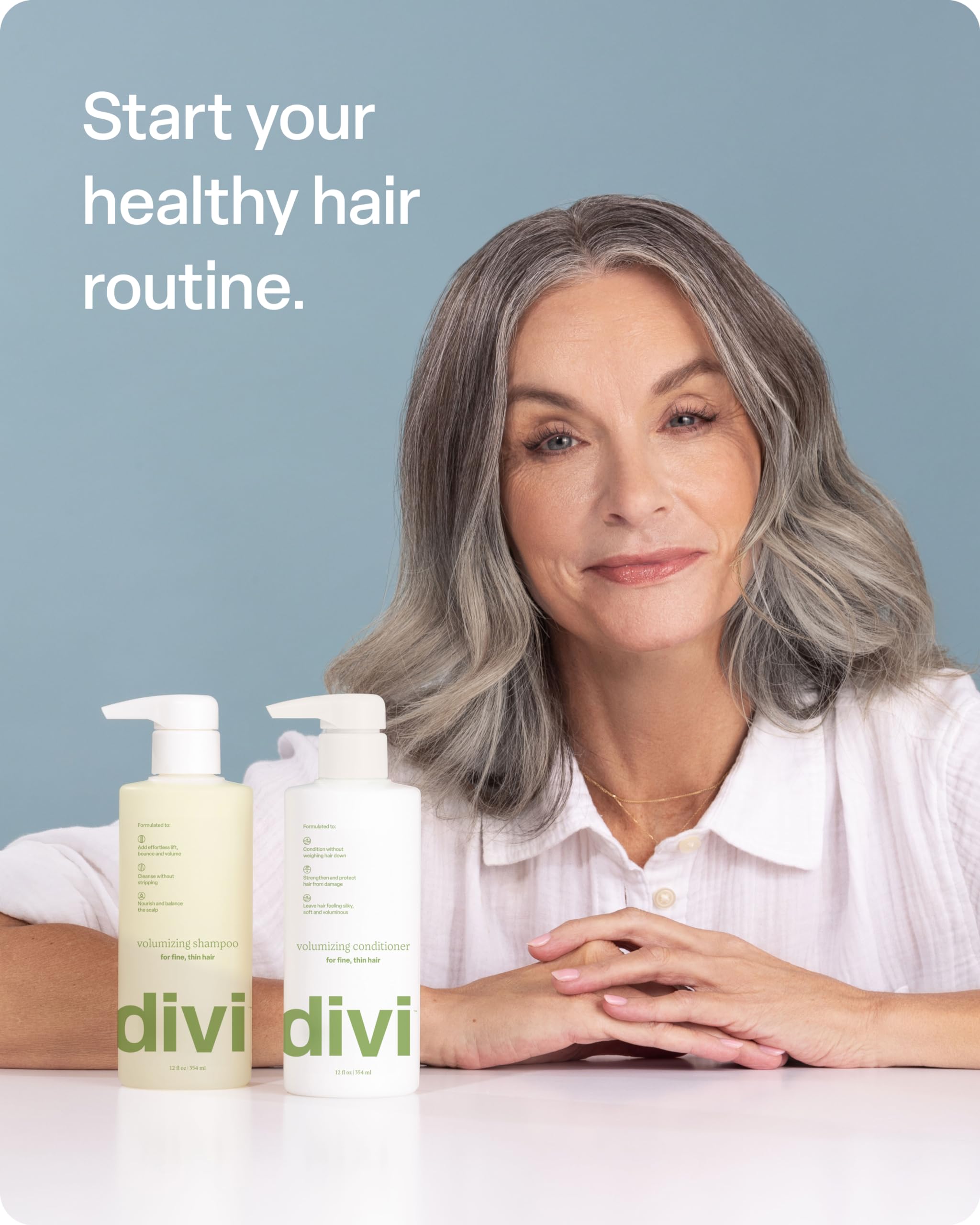 Divi volumizing shampoo vegan and SLS-free seal on packaging
