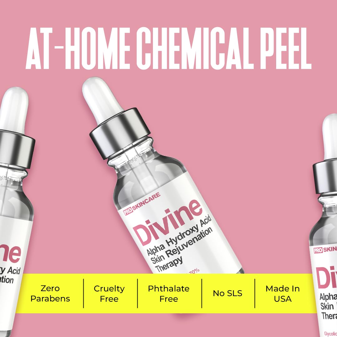 Divine Derriere glycolic peel application on skin demonstrates prep and smooth sensation.