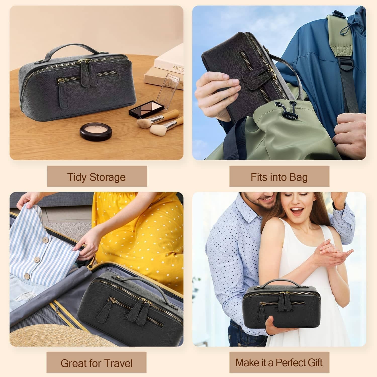 Divvia travel makeup bag-packaged highlights gift-ready presentation