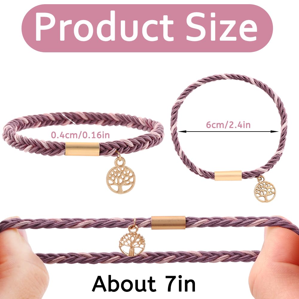 DIYDEC hair ties bracelet close-up emphasizes durable nylon-cotton material for lasting wear