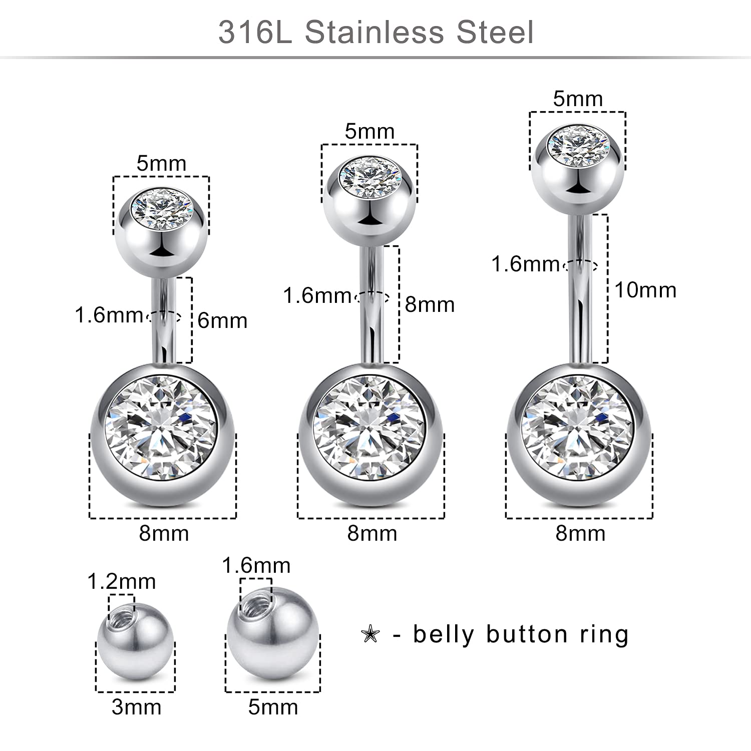 DJCIW 316L stainless steel piercing needles closeup shows durable, sterile tools for safe piercings.
