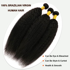 DJFG Kinky Straight Bundles 20in weft detail showing full density and durability.