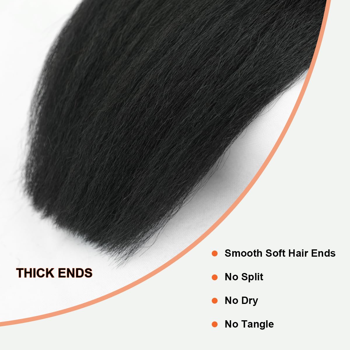 DJFG Kinky Straight Bundles dye friendly option demonstrates color customization possibilities.