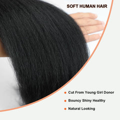 DJFG Kinky Straight Bundles texture closeup highlighting natural kinked yaki texture.