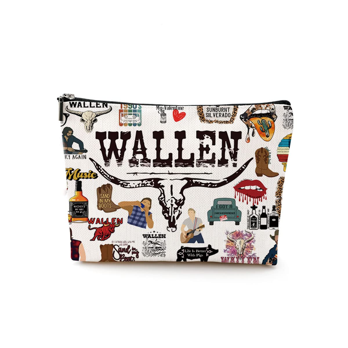 DJHUNG Inspired Singer cosmetic bag front view shows travel-ready, compact organization.