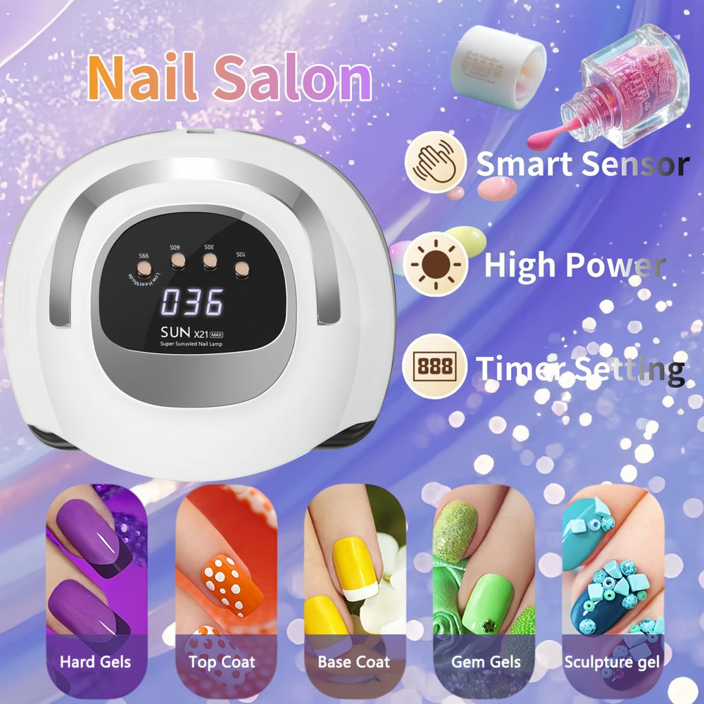 DMJWAN UV LED Nail Lamp removable tray simplifies cleanup