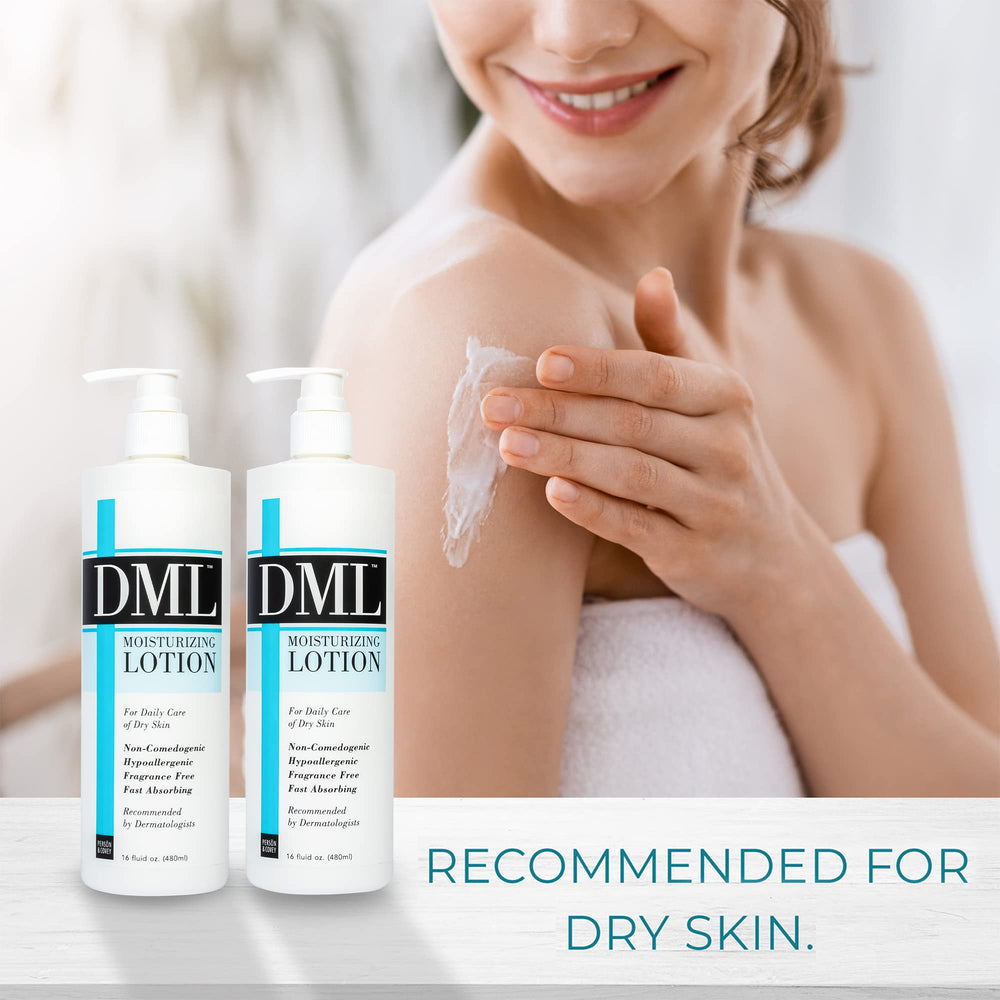 DML Moisturizing Lotion suitable for men and women, easy to dispense from a pump.