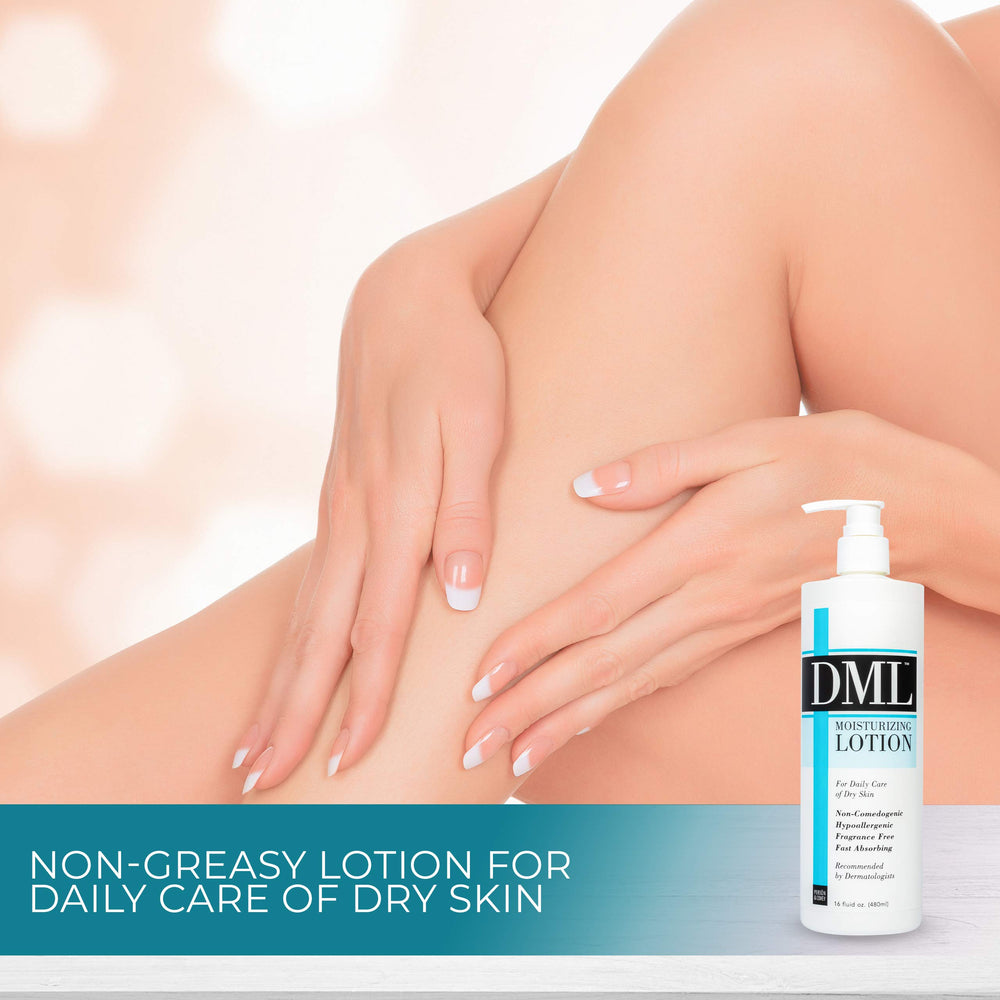DML Moisturizing Lotion is unscented and dye-free for sensitive skin.