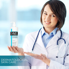 DML Moisturizing Lotion on skin with velvety finish after hydration.