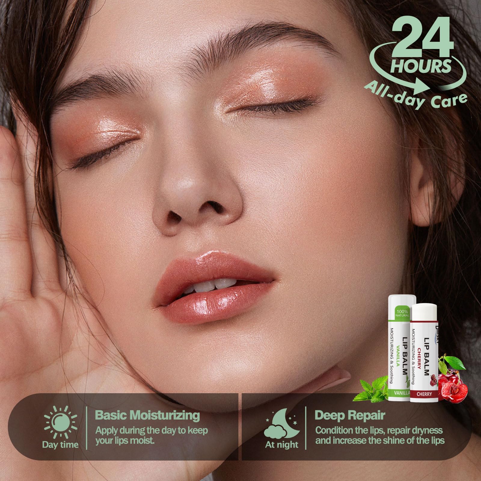 Dmsky coconut lip balm boosts moisture with coconut oil for soft, supple lips.