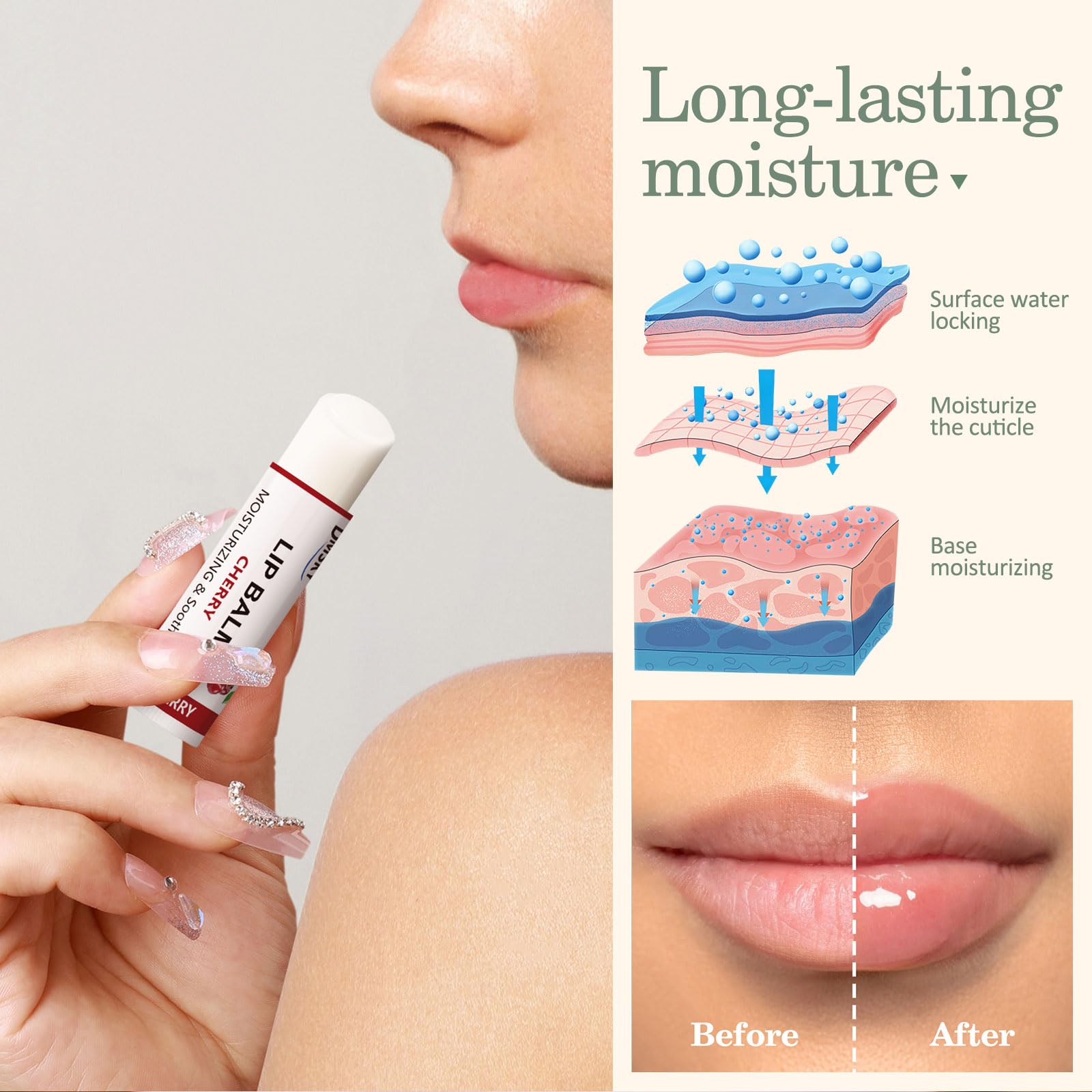 Dmsky vanilla lip balm moisturizes lips with natural oils for comfortable, gentle care.