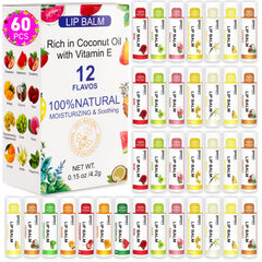 DMSKY lip balm bulk collection image showing 12 flavors for gifting and daily care.