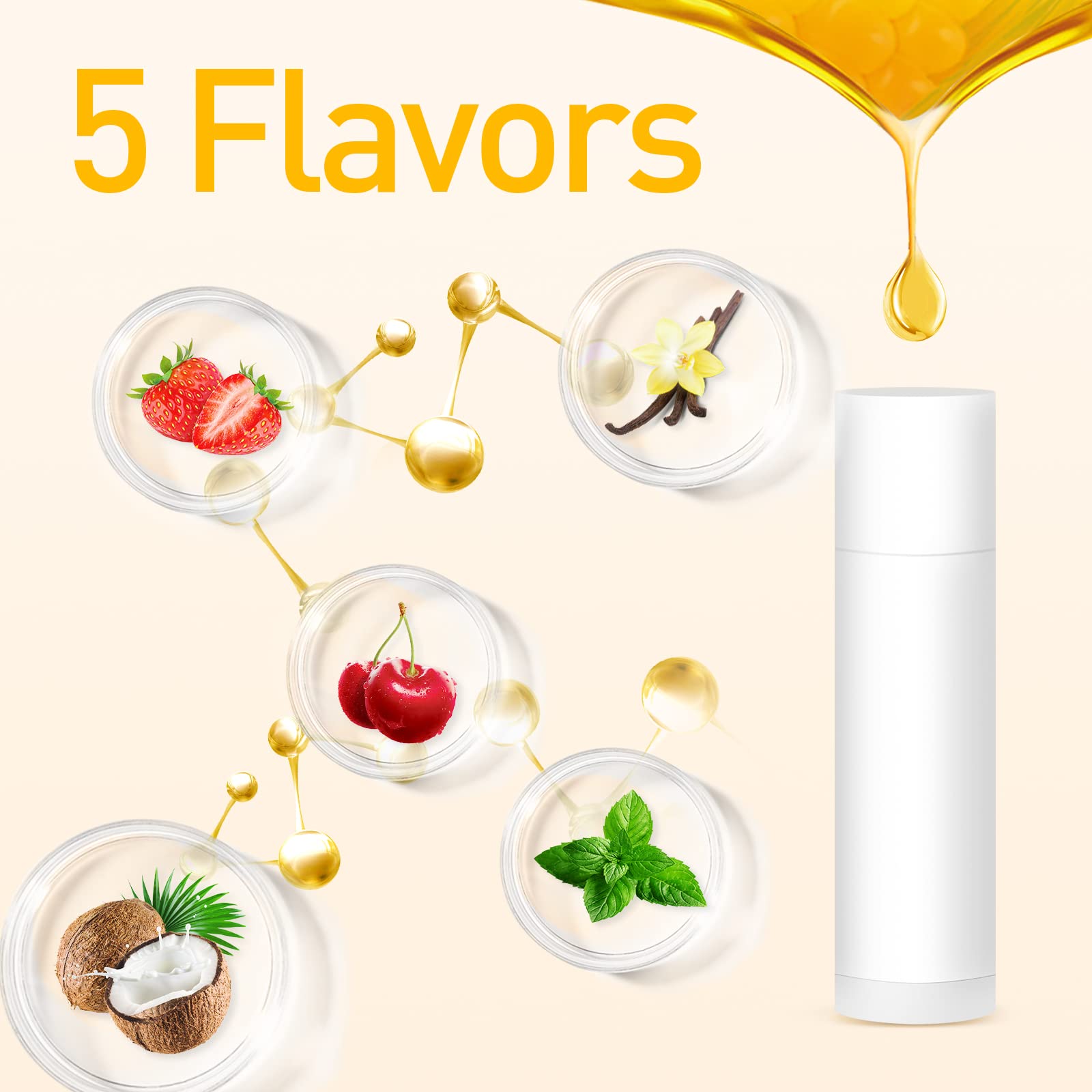 DMSKY lip balm collection with five flavors