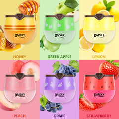 Dmsky Lip Mask honey pot jar open showing creamy overnight formula.