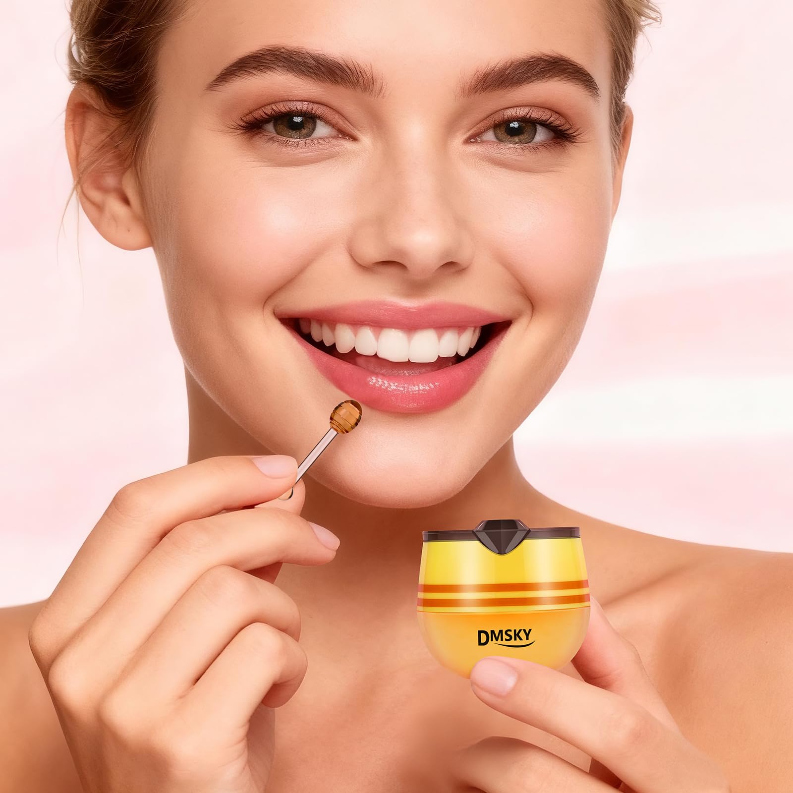 DMSKY lip mask with small rod applicator for on-the-go moisture.