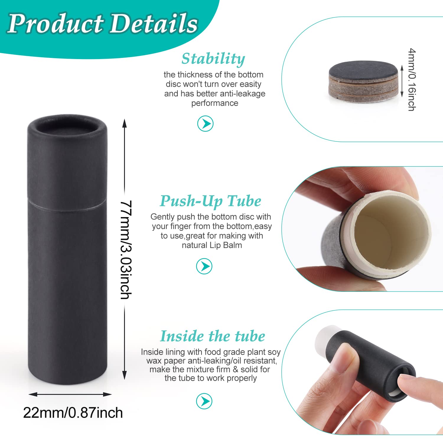 DMuuuDM oil-proof lining lip balm tube keeps formulas secure during travel.