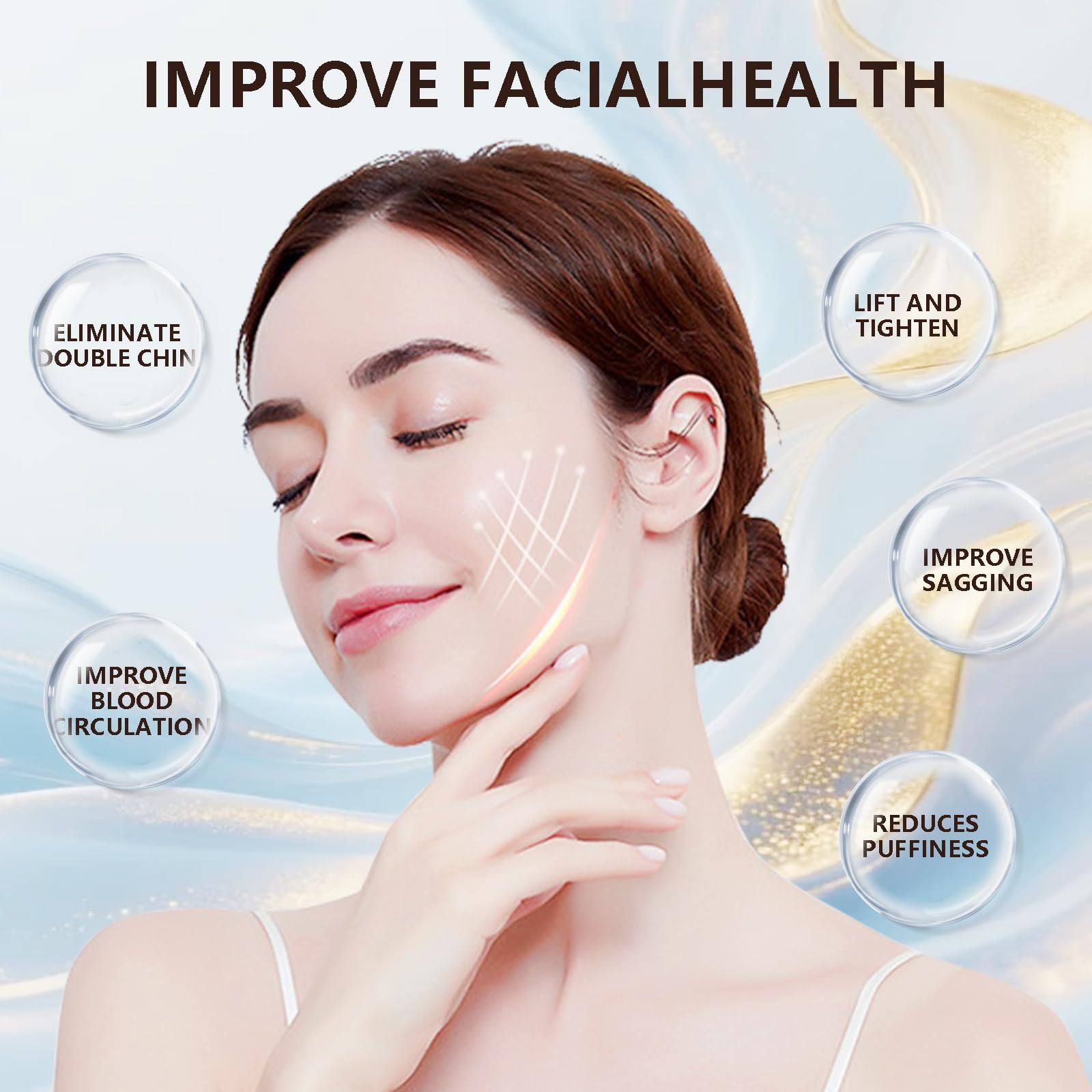 DMwespe lymphatic contour brush ergonomic handle enables comfortable daily massage.